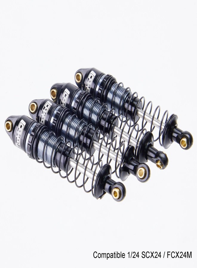 TOOMOD 40mm Aluminum Big Bore RC Oil Shock Absorber for 1/24 Axial SCX24 FCX24 Upgrade Replace Parts (Black/Gray) - Image 3